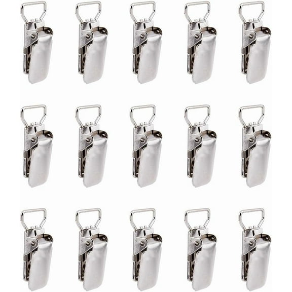 15Pcs Iron Heavy Duty Rug Hanging Clips Platinum Metal Clip for Hanging Rugs 1.65x0.9inch Wall Clips Rug Grippers Heavy Duty Clips for Tapestry Towel Shawl