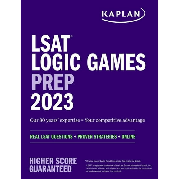 Kaplan Test Prep LSAT Logic Games Prep 2023: Real LSAT Questions   Proven Strategies   Online, (Paperback)