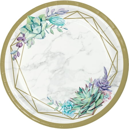 

Geometric Succulents Dinner Plates 24 Count