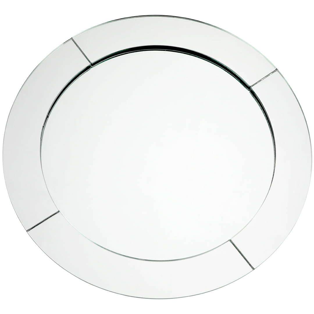 Koyal Wholesale Mirror Charger Plates, Bulk Set of 4, Silver Mirrored Glass Charger  Plates (Modern Minimalist) 