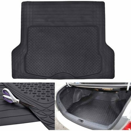 Motor Trend Premium Odorless Heavy-Duty Trimmable Thick Rubber Cargo Floor Mat Liner, 43.2