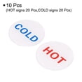 thumbnail image 3 of Unique Bargains Self Stick Hot/Cold Water Label Round Sticker Signs, Multicolor, 40 Pack, 3 of 6