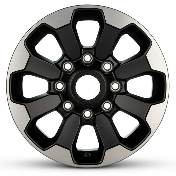 For 2017-2024 Dodge Ram 2500 17 Inch Machined Face with Painted Inlay Black Aluminum - New OEM Rim - Road Ready Car Wheel