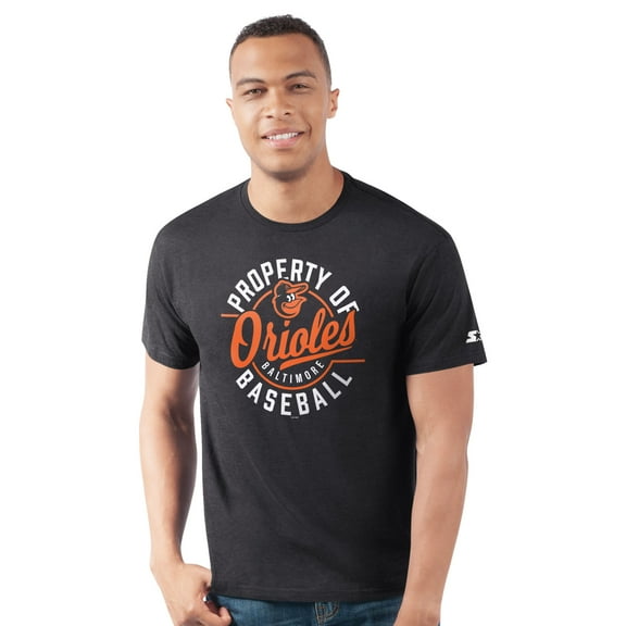 Men's Starter  Black Baltimore Orioles Prime Time Property Of T-Shirt