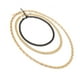 thumbnail image 1 of Cadena Triple Ametrinaa Negra Barbada Egipcia Chapa Oro 18k, 1 of 5