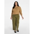 thumbnail image 3 of Time and Tru Women's Pullover Henley Sweater, Sizes XS-XXXL, 3 of 6