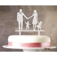 thumbnail image 1 of Wedding Cake Topper Family Silhouette Bride And Groom With Child Cake Toppers Color Option Available 6-7 Inches Wide, 1 of 1