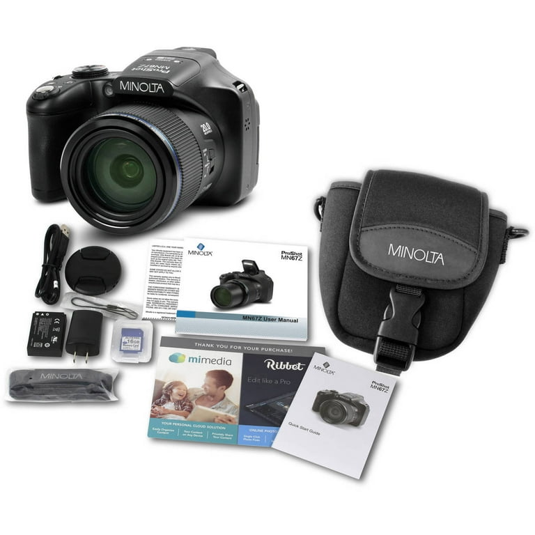 Minolta MN67Z 20MP FHD Wi-Fi Bridge Camera with 67x Optical Zoom