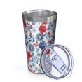 thumbnail image 2 of 16oz Tumblers Pioneer Flower Stainless Steel Vacuum Insulated Double Wall Travel Tumbler Cups Mug with Lid and Straw,Cleaning Brush for Coffee,Tea, 2 of 4