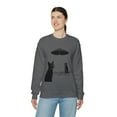 thumbnail image 6 of Cats with a UFO Unisex Heavy Blend™ Crewneck Sweatshirt, 6 of 7
