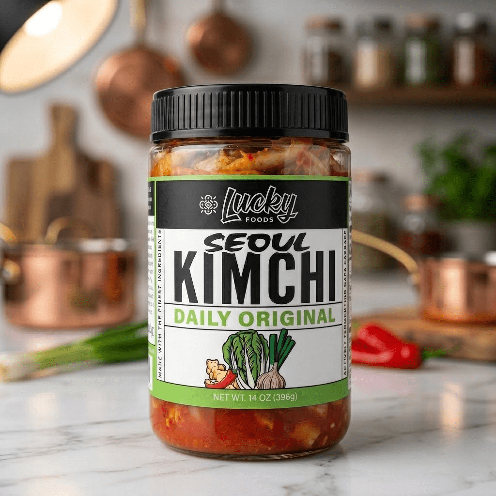 Lucky Seoul Daily Original Kimchi, 14 oz, Jar, Refrigerated