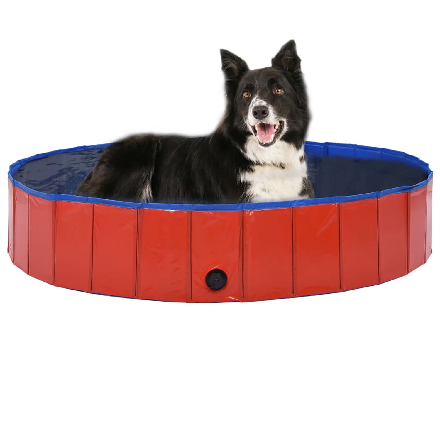 Pefilos 63" Foldable Dog Swimming Pool Large, Medium, Small Sizes, PVC Pet Pool for Outdoor, Red Pefilos 63" Foldable Dog Swimming Pool Large, Medium, Small Sizes, PVC Pet Pool for Outdoor, Red