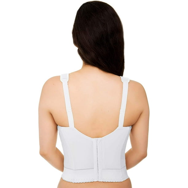 Women's Exquisite Form 5107532 Posture Longline Bra (White 36B