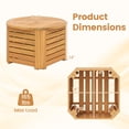 thumbnail image 3 of Gymax 2-in-1 Outdoor Side Table w/Storage Umbrella Hole & Removable Base for Backyard, 3 of 10