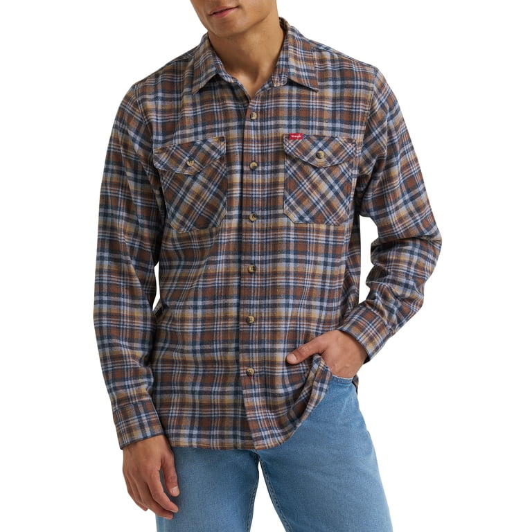 Wrangler Men's Relaxed Fit Brushed Flannel Shirt photo 1