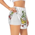 thumbnail image 3 of Lsque Christmas Gnomes Printed Women's Running Shorts with Liner Pockets,Elastic Quick Dry Workout Athletic Gym Yoga Shorts,Womens High Waist Shorts-Medium, 3 of 9