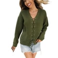 thumbnail image 1 of Suéter de Punto con Estampado navideño Gibobby Mujeres Vintage Verde XL, 1 of 4