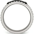thumbnail image 2 of Stainless Steel Brushed And Polished Black Ip-Plated Faceted 8mm Band (Size 12.5) Made In China sr482-12.5, 2 of 5