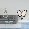thumbnail image 2 of Estatua de niña, elegante figura, escultura de mujer, reloj de pared acrílico abstracto moderno, decoración de mariposa y flor, creativo, adecuado par, 2 of 8