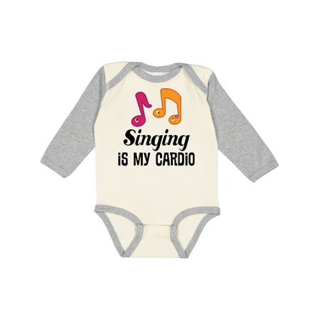 

Inktastic Singing is my Cardio Choir Music Gift Baby Girl Long Sleeve Bodysuit