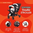thumbnail image 3 of Baby Trend Sit N Stand Tandem Double Stroller 2.0 DLX with 5 Point Safety Harness, Shaded Canopy, Storage Compartment, and 2 Cup Holders, Modern Khaki, 3 of 5