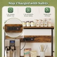 thumbnail image 4 of Amadwell Kitchen Bakers Rack with Power Outlets, 31.5" Large Microwave Stand, Coffee Bar Station, 4 of 9