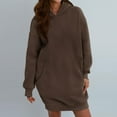 thumbnail image 7 of hotojiny Hoodies Sweatshirt Dress for Women Oversized Casual Pullover Long Sleeve Mini Dresses Cute Solid Trendy Clothes, 7 of 7