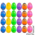 thumbnail image 3 of Kuroiy 24PC Easter Plastic Eggs | Multicolor DIY Openable Egg Shells | 6 Patterns | Sturdy Reusable Plastic | Party Gift Basket Filler | Easter Egg Hunt Decoration | 2.3in Size, 3 of 7