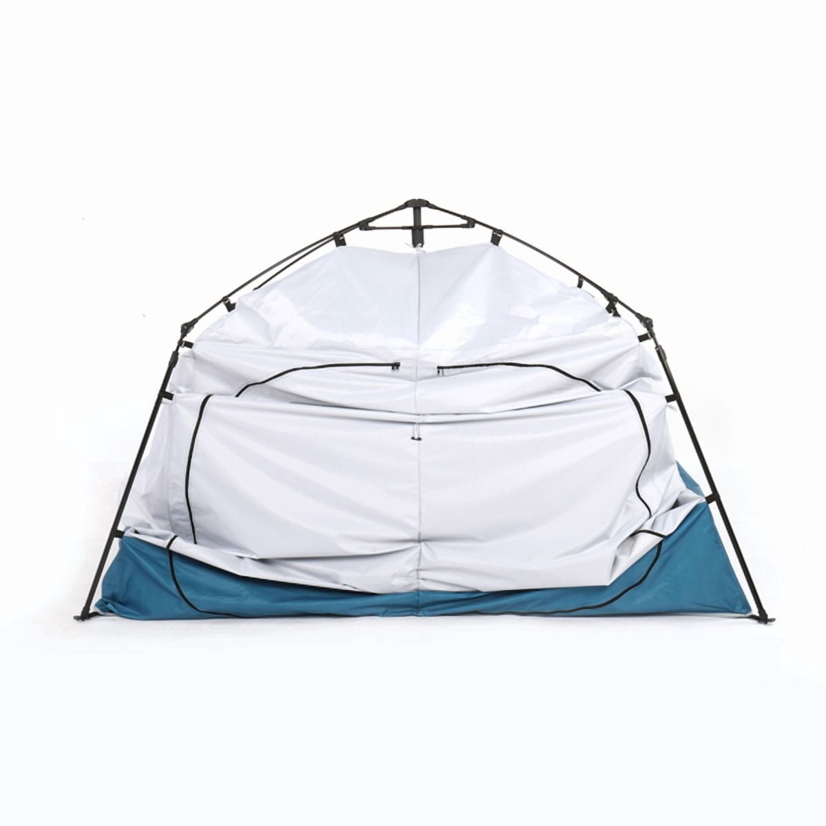 Alvantor Instant Pop up Privacy Shower Tent with Zipper Door, 90.16 x 48.03 in, Blue/White
