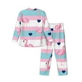 thumbnail image 2 of Bingfone Men'S Pajama Set 2 Piece Loungewear Pjs, Long Sleeve With Pajama Pants-Flamingo1, 2 of 9
