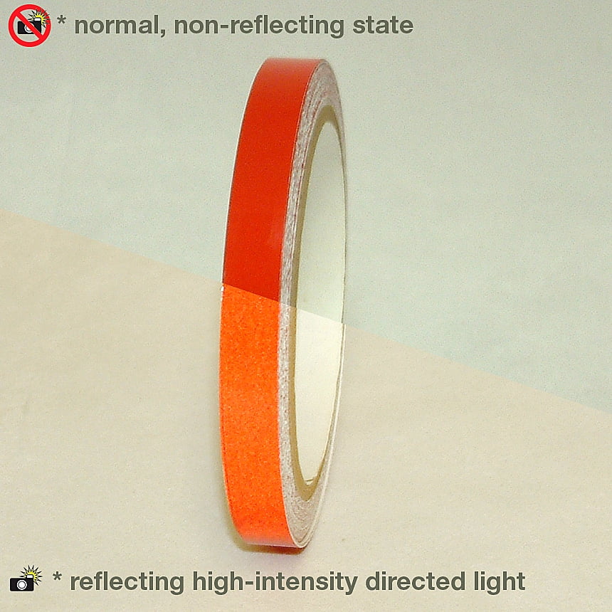 JVCC REF-7 Engineering Grade Reflective Tape: 1/2 in x 30 ft. (Red)