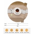 thumbnail image 6 of 15 Inch Round Placemats Set of 6, Brown Wood Grain Non Slip Heat Insulation PP Table Mats, Country Retro Wooden Plank Farmhouse Washable Place Mats for Kitchen Dining Party Table Decor, 6 of 7