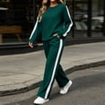 Sweat Set for Women Baeitkot Solid Color Side Stripe Sweatshirt and ...