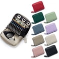 thumbnail image 2 of Portatarjetas de órgano con cepillo antirrobo, tarjetero de cuero genuino de gran capacidad, tarjetero para múltiples tarjetas, bolsillo para monedas, 2 of 6