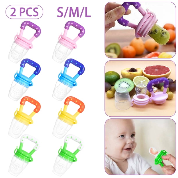 2 Pack Baby Fruit Feeder Pacifier Fresh Food Feeder Silicone Nipple Teething Toy Baby Fresh Food Feeder Teething Fruit Pacifier For Teething Baby Walmart Com Walmart Com