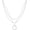 Circle, variant on women's layered silver necklace, sterling silver stackable choker necklace, fashionable layered chain necklace set, women's jewelry