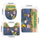 thumbnail image 3 of Los Thornberrys Juego de 3 alfombras de baño de coral fleece: tapete de baño + alfombra de inodoro en forma de U + funda de tapa de inodoro en forma de O, 3 of 6