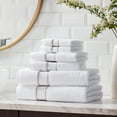 thumbnail image 5 of Hotel Style 6-Piece Egyptian Cotton Striped Bath Coordinate Towel Set, Birchwood, 5 of 7