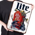 thumbnail image 2 of Placa Metal Vintage Lite Pintura Hierro Rectangular Pared para El Y Bar 30x40cm, 2 of 9