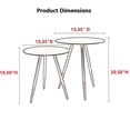 thumbnail image 2 of Round Wooden Side Table, Portable Coffee Table, End Table for Living Room and Bedside, Black & White Striped - Large, 2 of 4