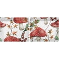 thumbnail image 3 of Coolnut Mushroom Kitchen Curtains 2 Panels, UV Protected Tier Curtains Half Window Curtains for Guest Room Bathroom Sink Laundry Room Basement,24"x 27", 3 of 6