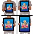 thumbnail image 7 of IBA Indianbeautifulart Indian Goddess Lakshmi On Lotus Showering Money Picture Frame Religious Poster For Wealth & Prosperity Home Decor Ready To Hang Black Wooden Frame, 7 of 7