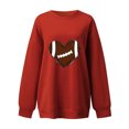thumbnail image 4 of Holiday Usmixi Womens Sweatshirt Winter Vintage Oversized Sweatshirt for Women Long Sleeve Crewneck Cozy Soft Fleece Sweatshirt Tosp Fashion Heart Baseball Print Loose Pullover Big Saving, 4 of 5
