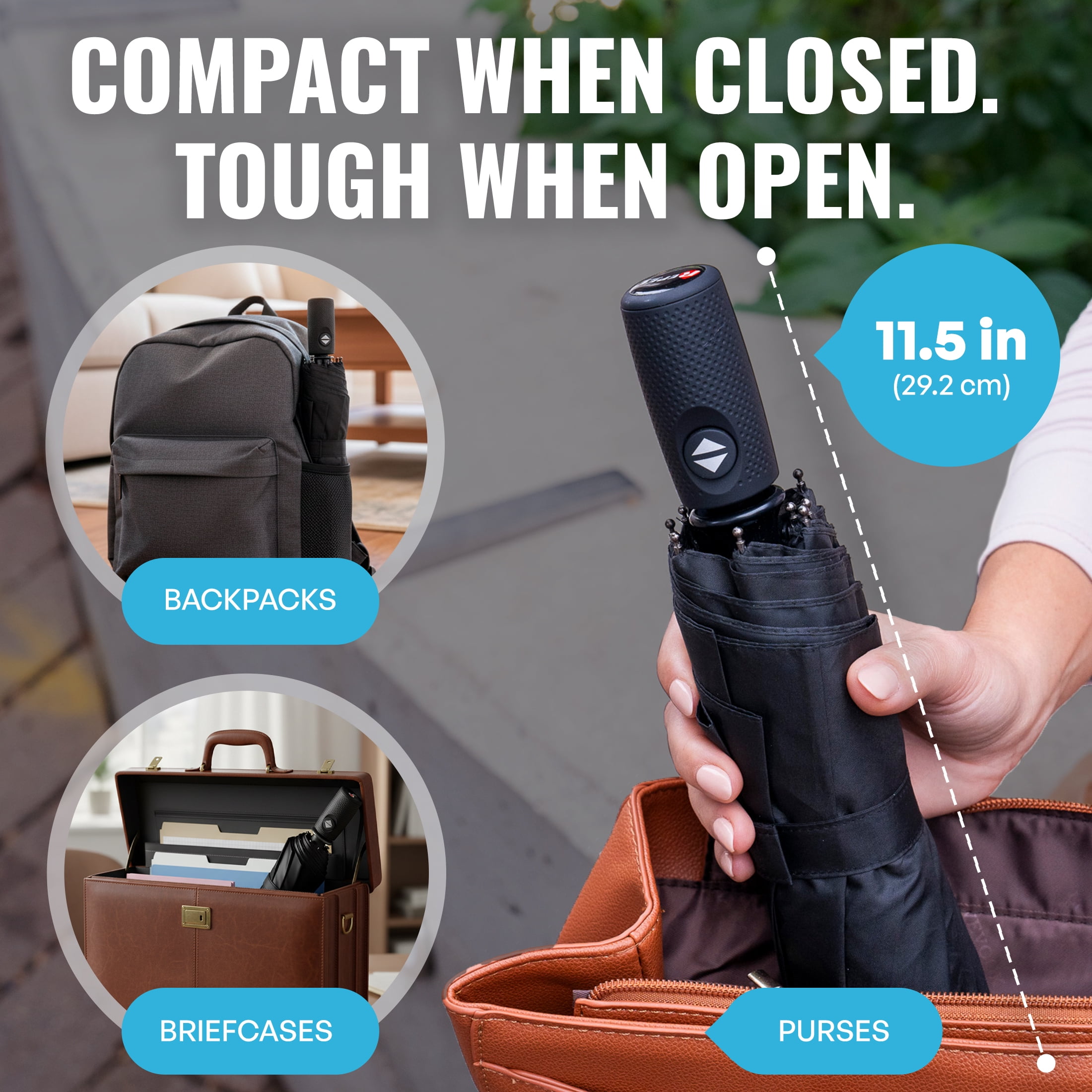 Repel Windproof Travel Umbrella, Auto Open Close Folding Umbrella Wind Tested to 100MPH
