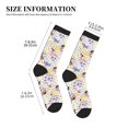 thumbnail image 3 of Disketp Floral Puppy Unisex Mid-Calf Socks Lightweight Breathable Ventilation Ankle Socks, 3 of 7