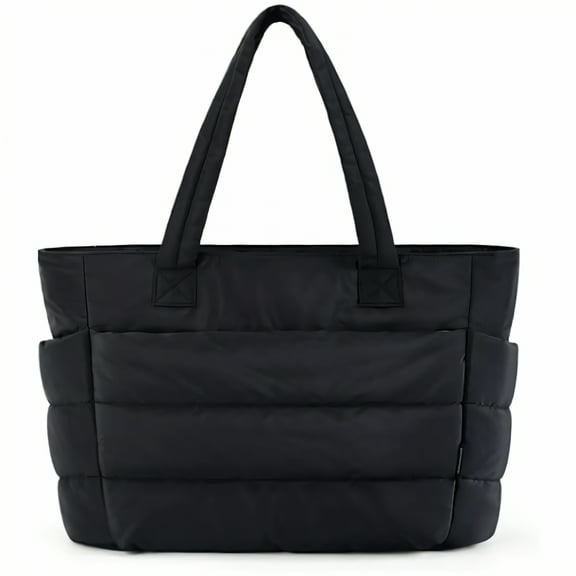 GASTROPOD Puffer Tote Bag,Multi-Functional Bag Travel Tote,Tsa-Compliant Puffer Bag,Black,15.75*6.30*11.81"