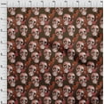 thumbnail image 4 of oneOone Polyester Lycra Brown Fabric Skull Dress Material Fabric Print Fabric By The Yard 56 Inch Wide, 4 of 6