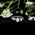 thumbnail image 3 of Certified Lab Diamond Engagement Ring - 3 Stone - Double Band Ring - EF-VS Quality - Rosec Jewels, 18K White Gold, US 5.00, 3 of 9