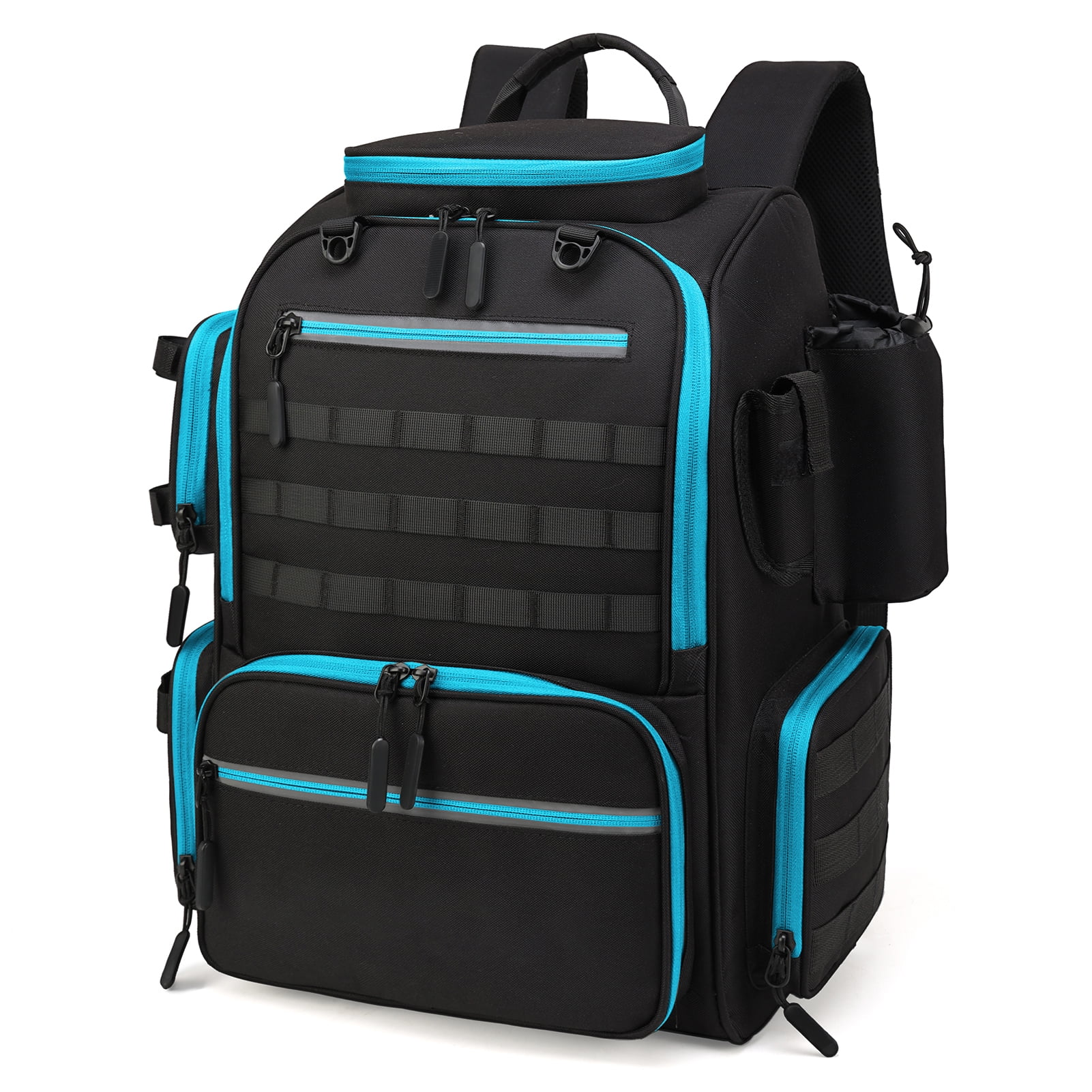 With Lixada Fishing Backpack Waterproof Fishing Tackle Storage Bag With 4 Trays And Rain Cover