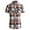 70 Blue, variant on guisaled Mens Plaid Button Down Shirt Short Sleeve Slim Fit Dress Shirt Lightweight Casual Office Flannel Checkered Blouses Tops